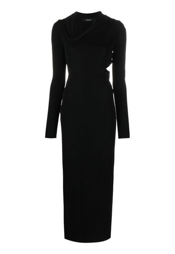 Versace cut-out hooded maxi dress - Black