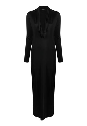 Versace cowl-neck midi dress - Black