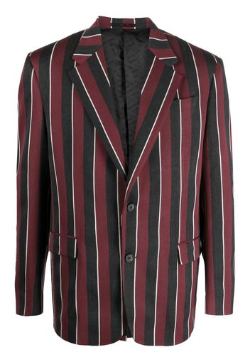 Versace Regimental Stripes-print single-breasted blazer - Red