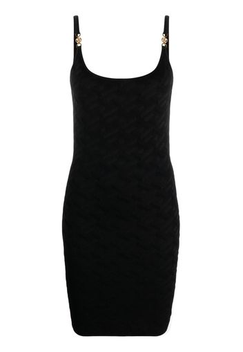 Versace La Greca-pattern knitted dress - Black