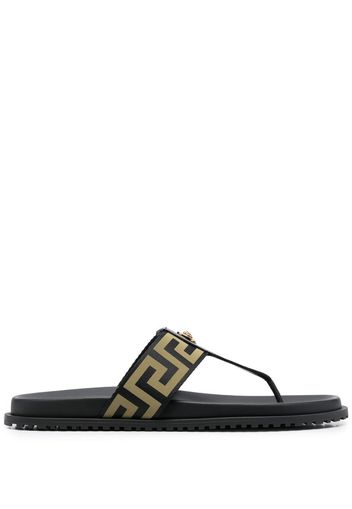 Versace Medusa Greca-pattern flip flops - Black