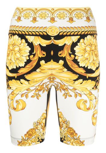 Versace Barocco-print cycling shorts - White