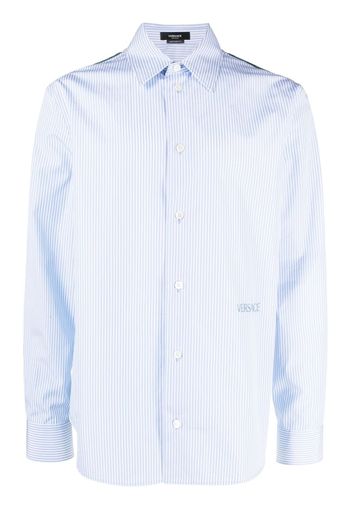 Versace Seashell Baroque striped shirt - Blue