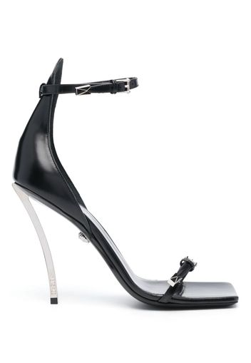 Versace Pin-Point 100mm leather sandals - Black