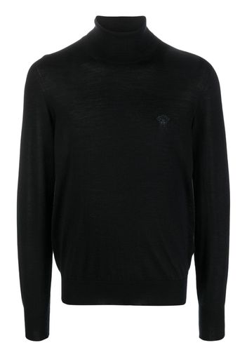 Versace Medusa-patch roll-neck jumper - Black