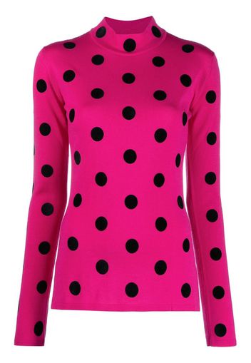 Versace polka-dot virgin wool jumper - Pink