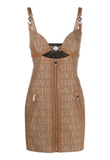 Versace Versace Allover minidress - Neutrals