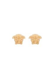 Versace gold metallic medusa stud earrings