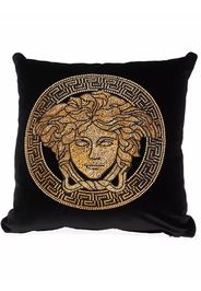 Versace embellished Medusa Head cushion - Black