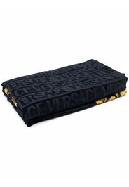 Versace baroque-print beach towel - Blue