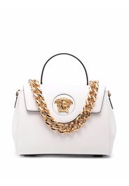 Versace La Medusa leather tote bag - White