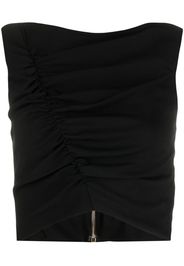Versace gathered sleeveless top - Black