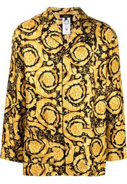 Versace baroque pattern-print silk pyjama shirt - Black