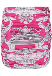 Versace graphic-print miniskirt - Pink