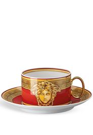Versace Medusa Amplified teacup and saucer set - Red
