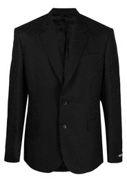 Versace La Greca single-breasted wool blazer - Black