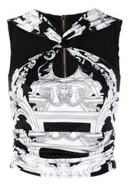Versace Silver Baroque cropped top - Black