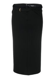 Versace La Greca detail fitted skirt - Black