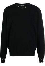 Versace studded crew-neck jumper - Black