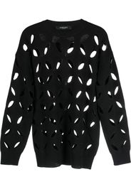 Versace cut-out detail sweater - Black