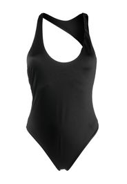 Versace asymmetric cut-out swimsuit - Black