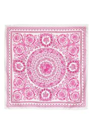 Versace floral-print silk scarf - White