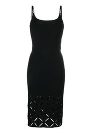 Versace Medusa-plaque cut-out midi dress - Black