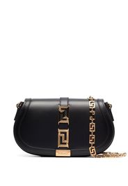Versace Greca foldover crossbody bag - Black