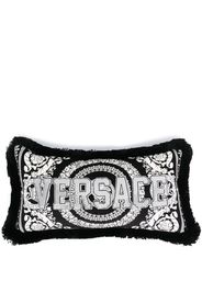 Versace logo-patch cushion - Black