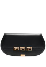 Versace oversized logo clutch bag - Black