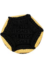 Versace Barocco printed textured pet bed - Black