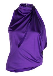 Versace slash-detail halterneck top - Purple