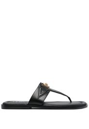 Versace La Medusa leather flip flops - Black