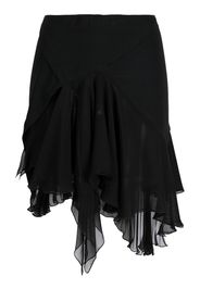 Versace asymmetric pleated skirt - Black