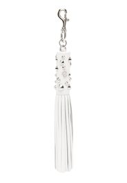 Versace studded tassel keychain - White