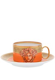 Versace Coin Medusa cup and saucer - Orange