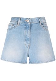 Versace Butterflies high-waisted denim shorts - Blue