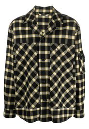 Versace button-down checked shirt jacket - Black