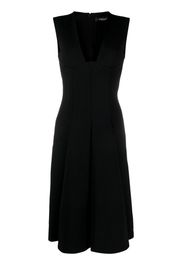 Versace sleeveless fluted dress - Black