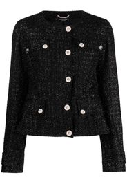 Versace Medusa Head single-breasted tweed jacket - Black