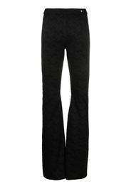 Versace Greca-jacquard flared trousers - Black