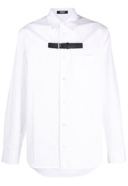 Versace buckle-detail cotton shirt - White