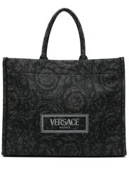 Versace Barocco Athena jacquard canvas tote bag - Black