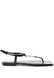 Versace Medusa-plaque patent-leather sandals - Black