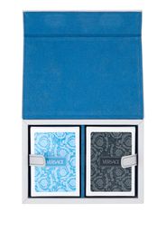Versace logo-print card game - Silver