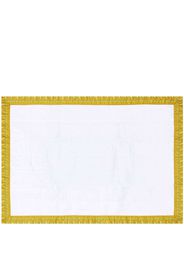 Versace contrast-trim cotton rug - White