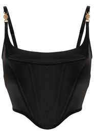 Versace Medusa '95 satin corset top - Black
