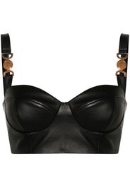 Versace Medusa '95 leather bustier top - Black