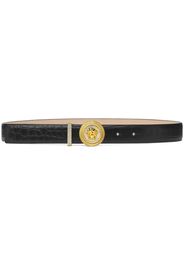 Versace Medusa Biggie crocodile-embossed belt - Black