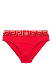 Versace Greca-waistband swim briefs - Red